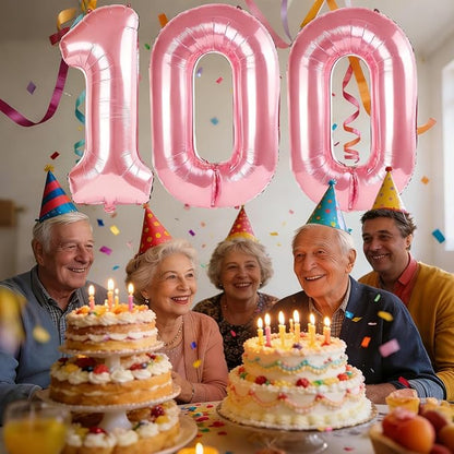 40 Inch Number 100 Balloons for 100th Birthday Party Decorations, 0-100 Jewelry - Image 2