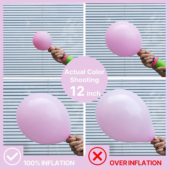 PartyWoo Baby Pink Balloons 100pcs Pastel Light Pale Pink Color | 18 12 10 5 - Image 3