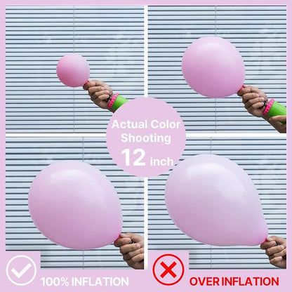 PartyWoo Baby Pink Balloons 100pcs Pastel Light Pale Pink Color | 18 12 10 5 - Image 3