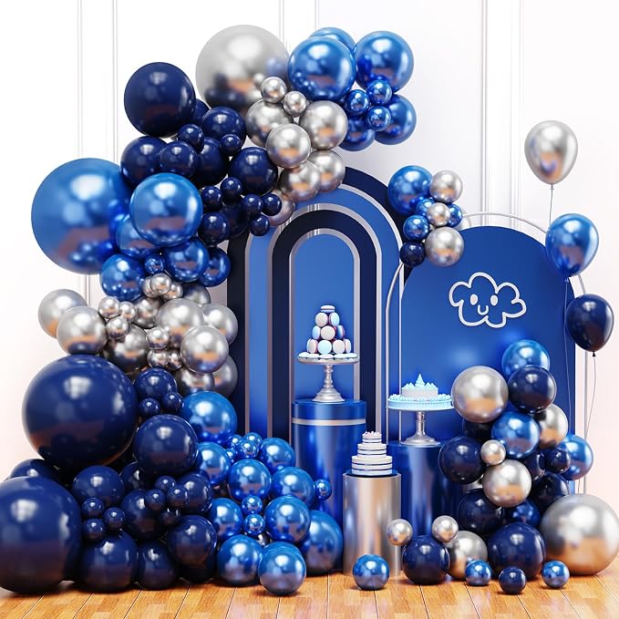 Blue Balloon Arch Kit, 18 12 10 5 inch by FHEKFNG