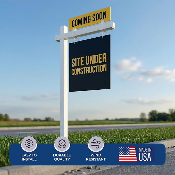 Custom Real Estate Sign Post By DC – Yard Sign Holder - Image 3