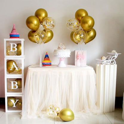 ZJDHPTY Gold Birthday Decorations, 4 Set Balloon Stand - Image 6