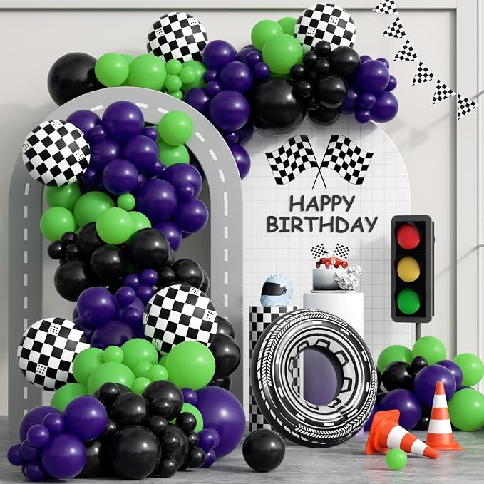 132pcs Truck Theme Balloon Garland Arch Kit by GIZIUXNE