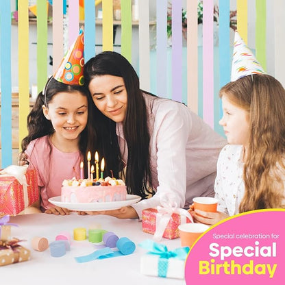 12 Pastel Crepe Paper Streamers, 656ft Pack of Party Decorations | Each roll is - Image 7