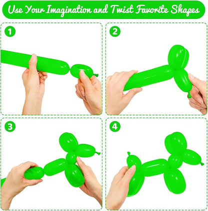 100Pcs Green 260 Balloons, Long Balloon - Image 4