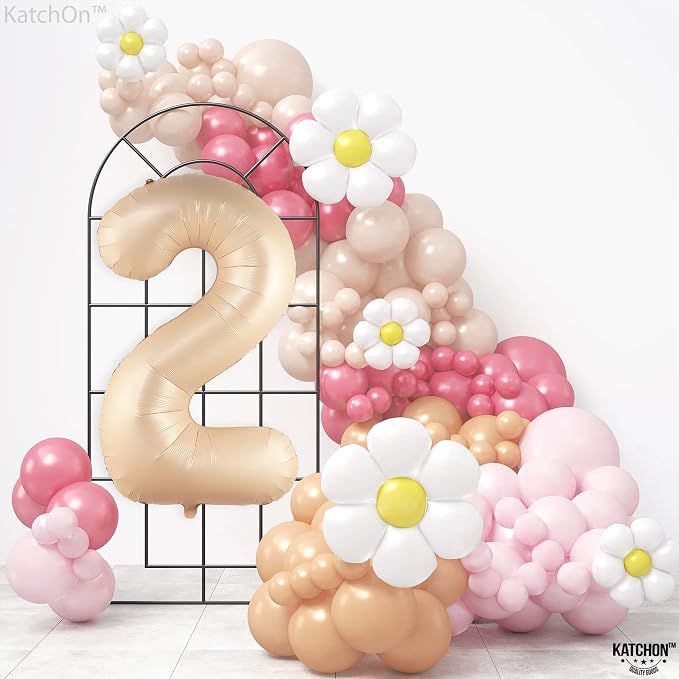 KatchOn Caramel Number 2 Balloon 40 Inch 2nd Birthday Decorations - Image 7