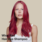 Wine Red Hair Dye 16.9 Fl Oz, Argan Oil Hair Shampoo, 3 in 1 Hair Dye Shampoo, Easy To Use, Semi-Permanent Hair Color Shampoo (Wine Red)