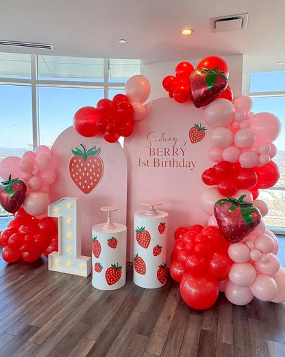 240pcs Strawberry Balloon Arch Garland Kit - Image 5