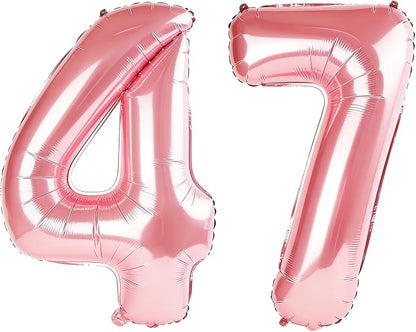40 Inch Number 47 Balloons for 47th Birthday Party Decorations, 0-100 Jewelry by FOBELEC