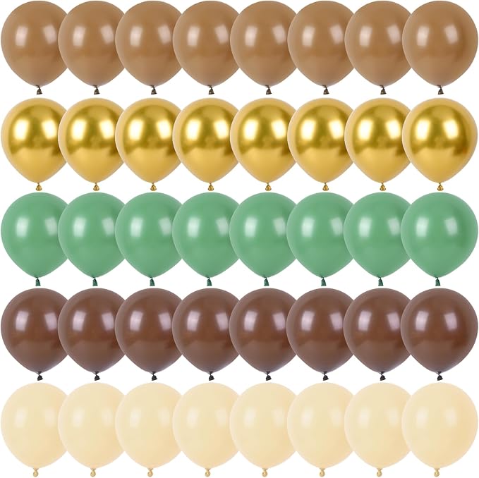 RUBFAC Sage Green and Brown Balloons by RUBFAC