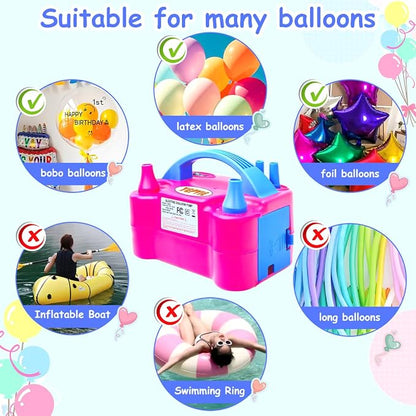 Balloon Pump Electric, 600W Professional Balloon Inflator - Image 7