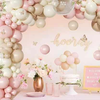Dusty Pink Balloon Arch Kit for Birthday Decorations | 126Pcs Pink and Sand - Image 5