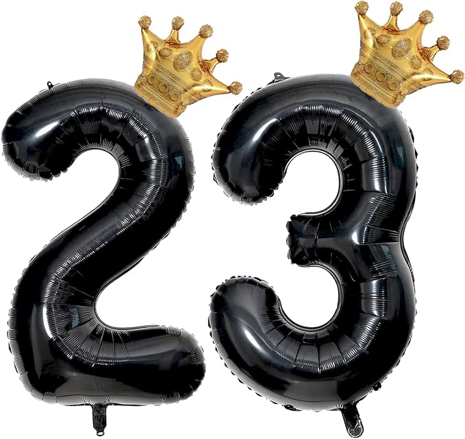 40 inch Large Black 23 Balloon Number by Unknown