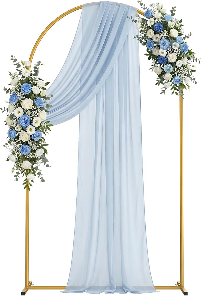 7.2FT Arch Backdrop Stand, Metal Gold Wedding Arch Frame, Balloon Arch Stand by Unknown