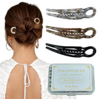 3 Pack Prestige Hair Pins for Women, 4.5" Large French Hair Pins for Thin & Thick Hair, Curved Anti-Slip Design for Better Hold, Perfect Holiday Gift for Her