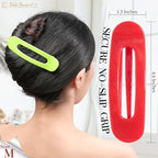 RC ROCHE 6 Pcs Flat Claw Hair Clips for Women Lay Down Barrettes No Crease Side Slide Thick Long Hair Duckbill French Against Head Jaw Claw Styling Clamp, Medium Rainbow