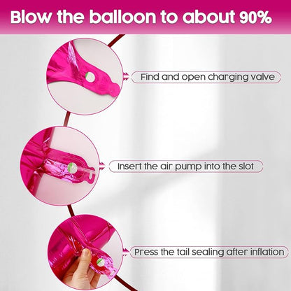 0 Balloon - Hot Pink Birthday Number Balloons, 40 Inch Party Decorations | Hot - Image 6