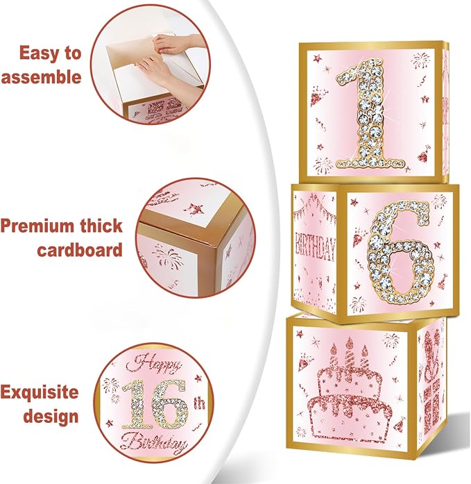 DataMoon 16th Birthday Decorations Boxes - Image 6