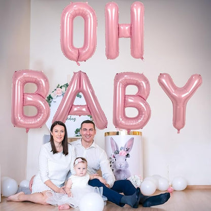 40 Inch Pastel Pink Letter Balloon, Giant Alphabet M Foil Balloons Baby Pink - Image 8