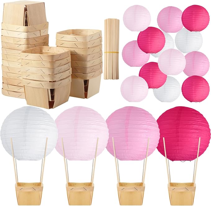 24 Set Hot Air Balloon Table Centerpieces Baby Shower Party Decoration Paper by Namalu