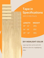 DOORES Hair Extensions, Dirty Blonde Mixed Platinum Blonde 10pcs 20g 12 Inch, Human Hair Tape In Natural Invisible Extensions