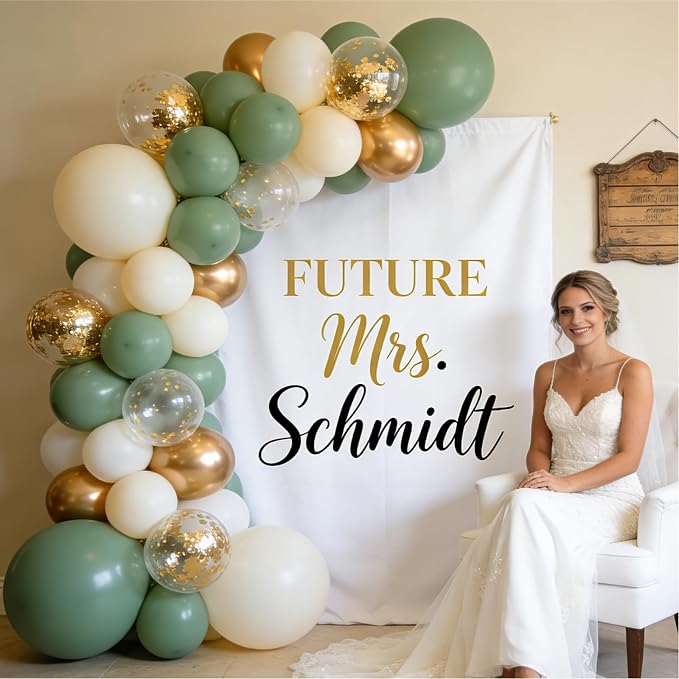 Sage Green Gold Balloons 50 Pcs 12 Inch | Boho Jungle Safari Baby Shower - Image 4