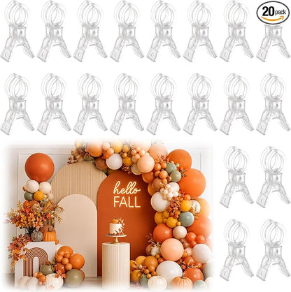 LemonRoad 20 Pack Large Balloon Arch Clips Plastic Transparent Backdrop Spring by Unknown