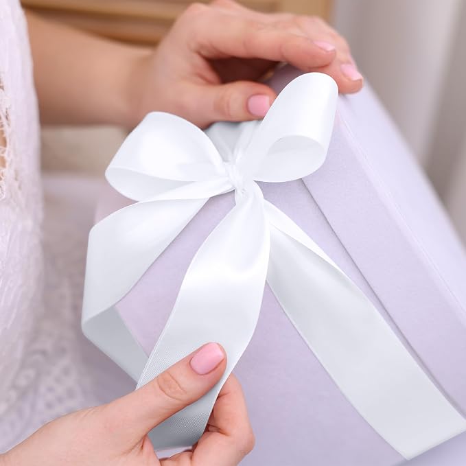 1 1/2In 30Yards Polyester White Ribbons - Image 6