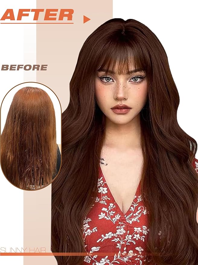 Sunny Hair Tape in Hair Extensions Real Human Hair Invisible Remy Hair Extensions Tape ins for Women Auburn Brown 20 inch 20Pcs 50G