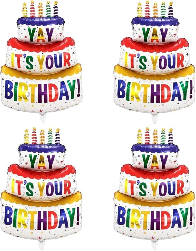 Happy Birthday Balloon Big 41" Foil Inflated Mylar Balloons by BIEUFBJI