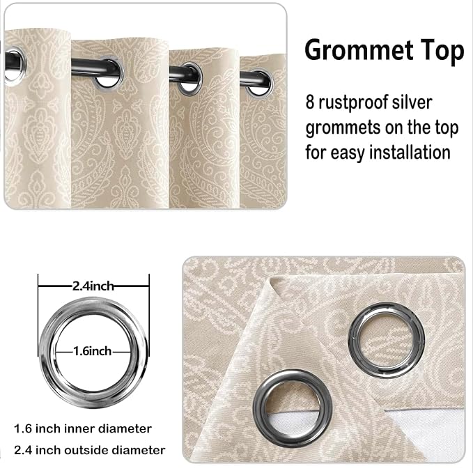 DWCN Ombre Blackout Curtains for Bedroom - Image 5