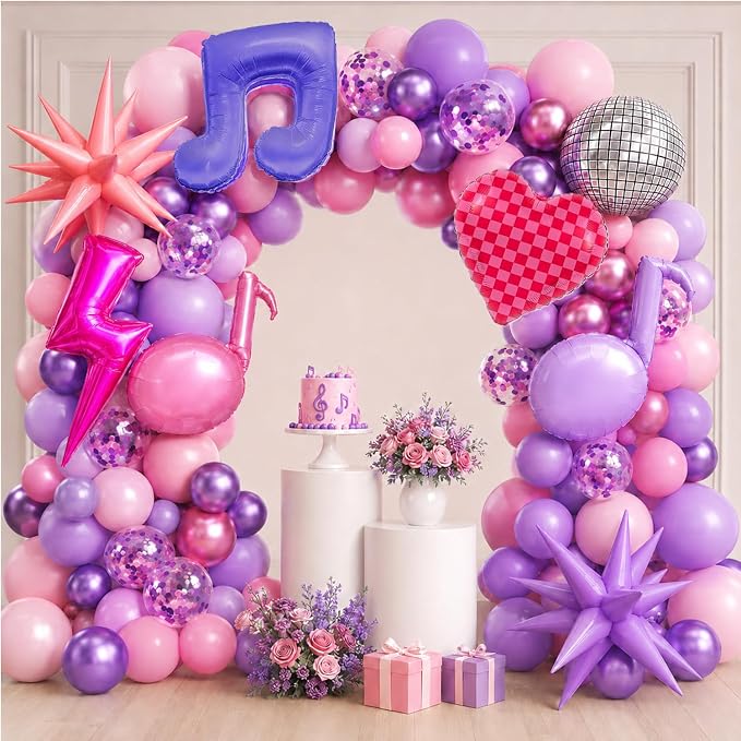 K POP Music Birthday Decorations, Disco Ball, Checkered Heart, Lightning and - Image 9