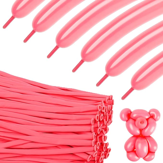 Long Balloons - Pink 260 Balloons by KEXINGTUO