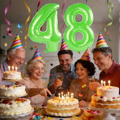 40 Inch Number 48 Balloons for 48th Birthday Party Decorations, 0-100 Fruit - Image 2