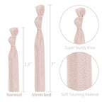 MEEDEE Rose Gold Hair Ties for Women - No Crease Soft Knotted Ribbon Ties, Damage-Free for Ponytails, Yoga, and Bracelets (100 Pack)