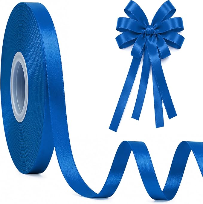 3/8In 30Yards Thin Royal Blue Ribbon by Fullive