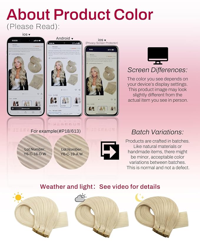 Moresoo Seamless Clip in Hair Extensions Real Human Hair Golden Platinum Blonde PU Weft Clip in Human Hair Extensions Blonde Full Head 7pcs 120g 20inch