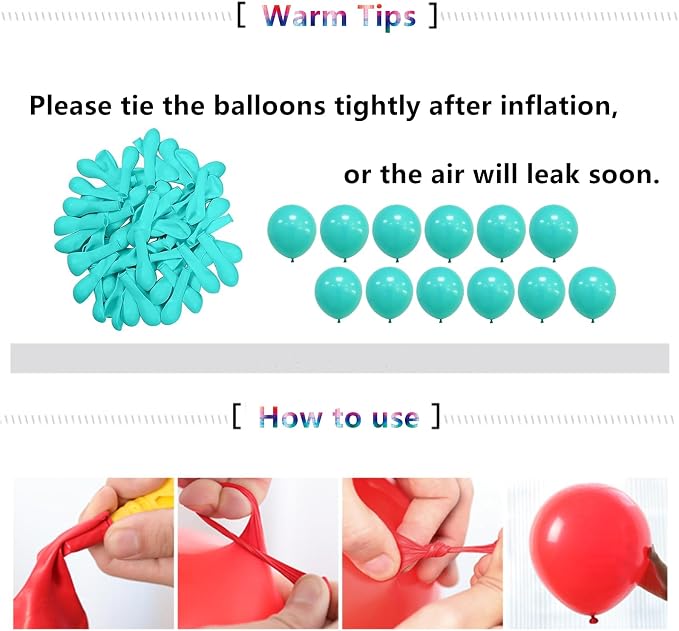 5 inch Teal Balloons - Image 6