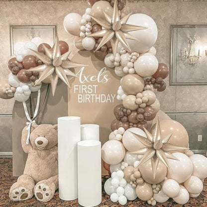 60 PCS Caramel Star Balloons, 12 Point cone Explosion Star Foil Balloons - Image 5