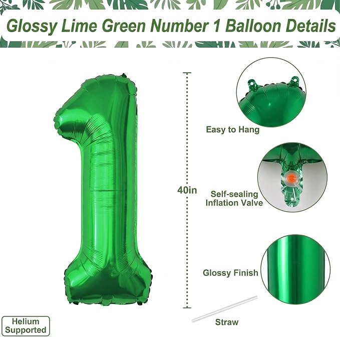 Green Number 11 Balloon 40 Inch, Shiny Foil Duo of Your Special Celebration | - Image 4