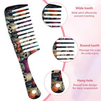 Wide Tooth Comb,Effortless Tangle Removal for Curly, Wet, Long Hair Wet,Cute Aesthetic Design for Women Men and Girls (Orange-20)