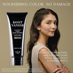 KIWABI Root Vanish Color Treatment in Light Brown Instantly Camouflages Gray Roots and Hair with Natural Anti-Aging Botanicals (150g, Paraben Free, Gray)