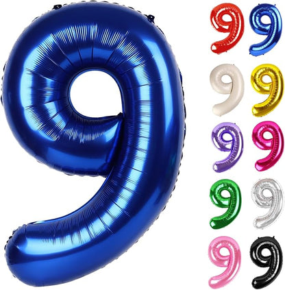 Night Blue Number 9 Balloon 40 Inch by IWERP