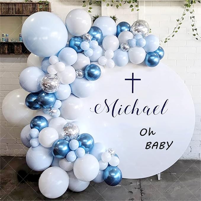 5 inch Metallic Blue Balloons - Image 7