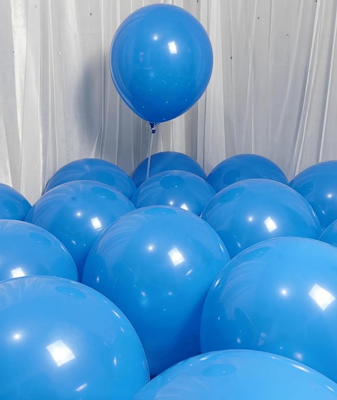90 Pack Blue Balloons 18 Inch Blue Latex Big Balloons - Image 4