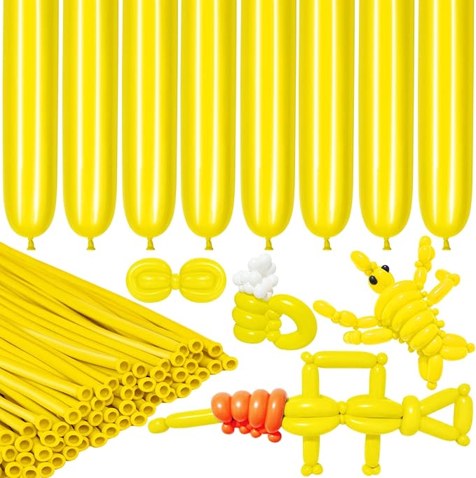 LXZFCRG 260 Balloons Yellow Long Balloons by LXZFCRG