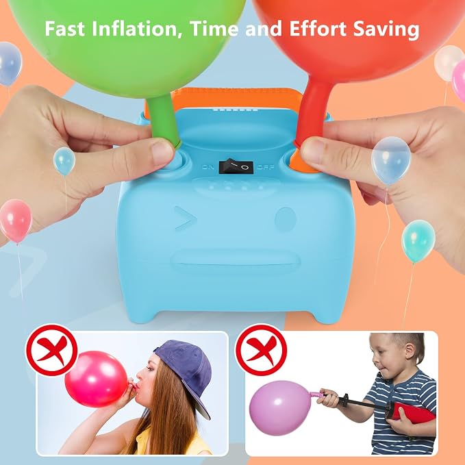 OWill Balloon Pump Electric, Balloon Inflator Electric Air Pump, Portable Dual - Image 4