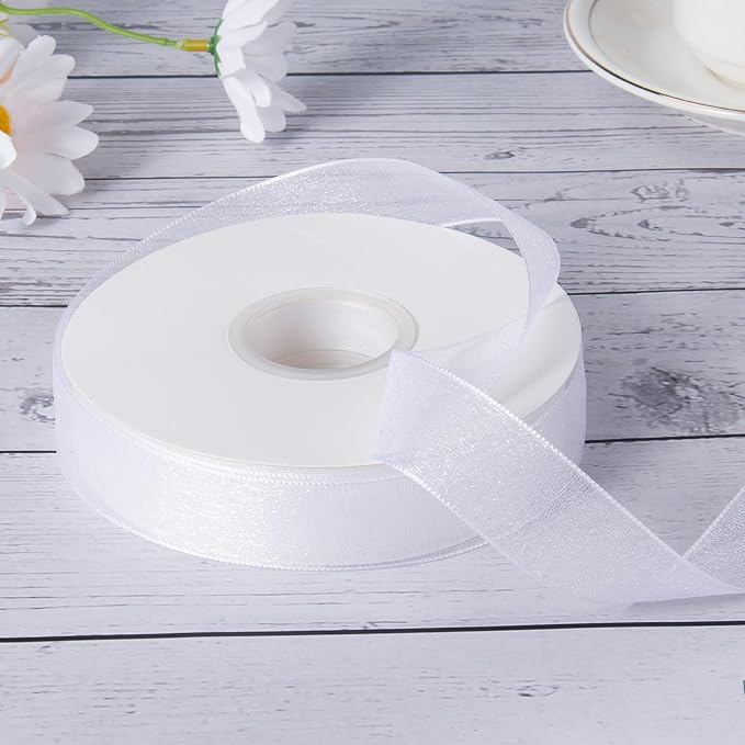 Sheer Organza Ribbon 1 Inch Chiffon Ribbons - Image 2