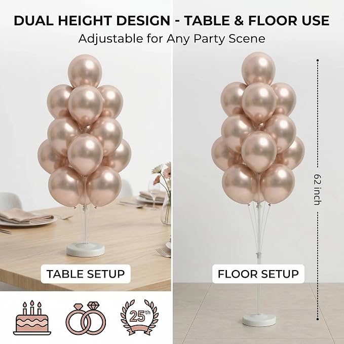 2Sets Metallic Gold Balloon Stand Kit - Image 4