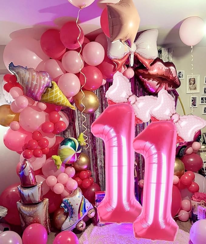40 inch Pink Number 11 Balloon - Image 3